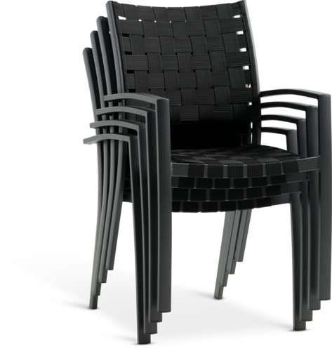 Chaise empilable JEKSEN noir