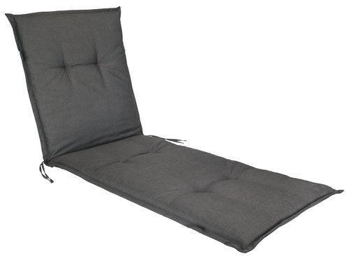 Cushion sun lounger BENNEBO black/grey