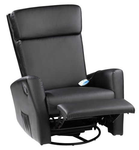 Fotel z masażem VADUM czarny