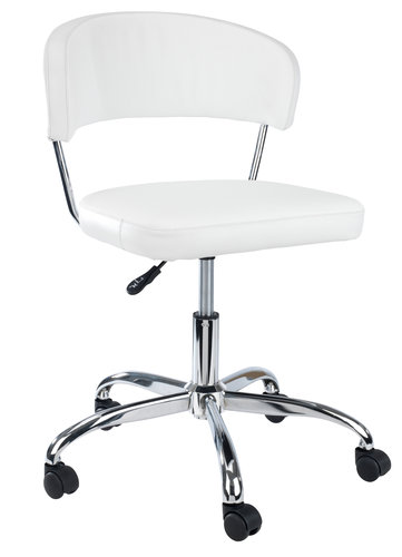 Ofis sandalyesi SNEDSTED beyaz suni deri