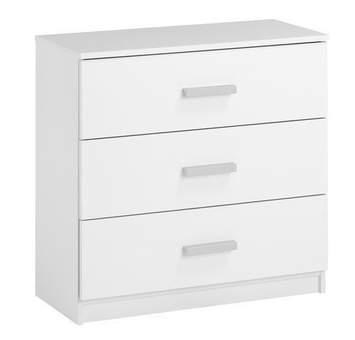 Commode 3 tiroirs TAPDRUP blanc