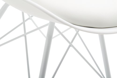 Ruokapöydän tuoli KLARUP valkoinen keinonahka/valkoinen