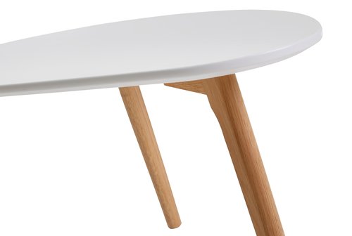 Konferenční stolek LEJRE 48×85 bílá/dub