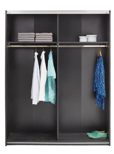 Wardrobe TARP 151x201 w/mirror black