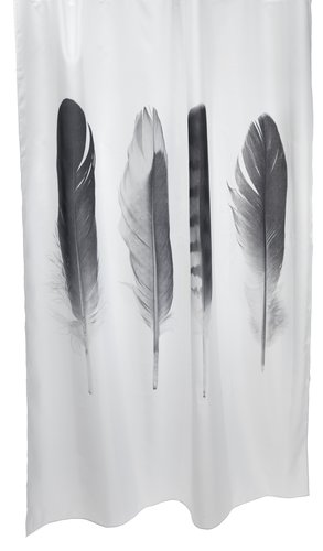 Sprchový závěs TOTRA 150×200 černá/bílá