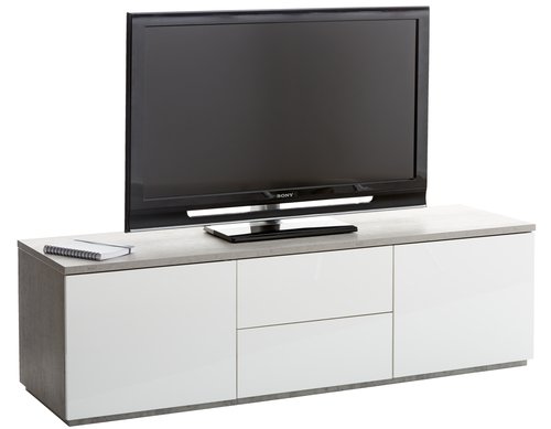 Mueble TV JERNVED color hormigón/barniz