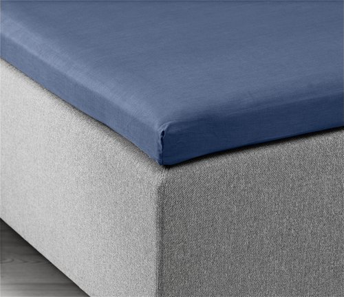 Hoeslaken dekmatras ELENORA 140x200x6-10 blauw