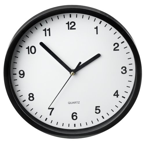 Стенен часовник ELVART Ø22см черно/бяло