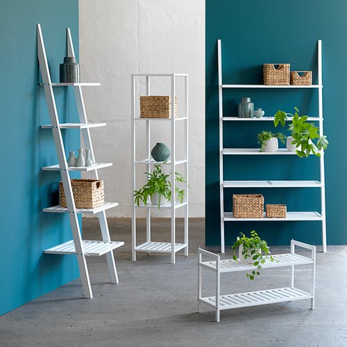 Wall shelving unit UGGERBY slim white JYSK