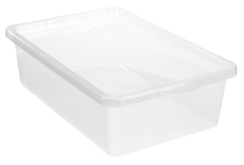 Sängynaluslaatikko BASIC BOX 30L kannella läpinäkyvä
