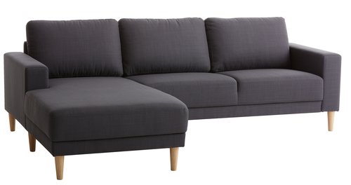 Sofa m/sjeselong EGENSE grå