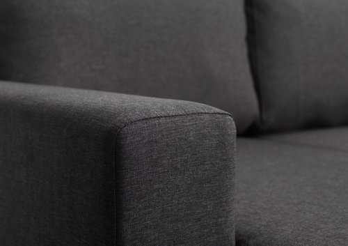 Разтегателен диван с разширение MARSLEV тъмносив текстил