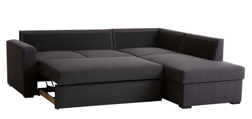 Разтегателен диван с разширение BEDSTED сив