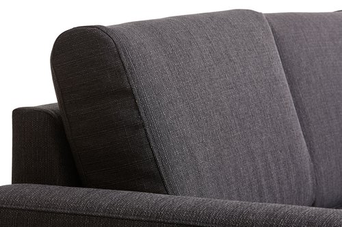 Divano letto con chaise longue BEDSTED grigio