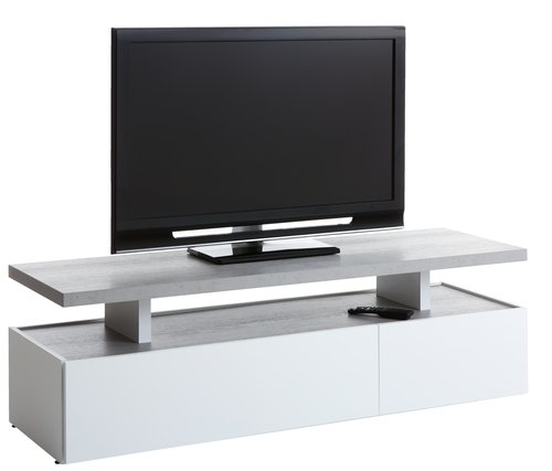 TV-asztal TOFTLUND fehér/beton