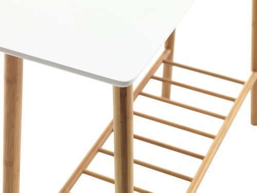 Sivupöytä VANDSTED 30x90 valk./bambu