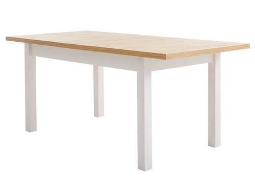 Table MARKSKEL 150x193 blanc/coloris chêne