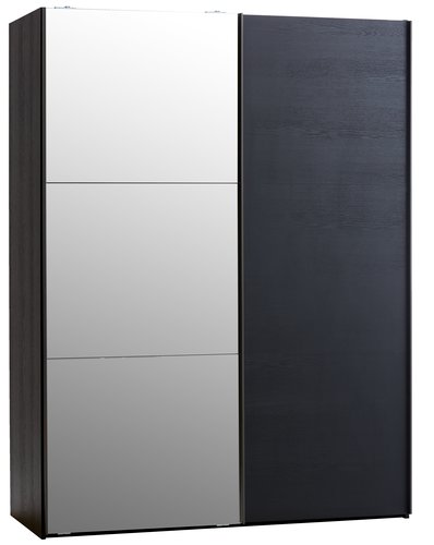Garderob TARP 151x201 m/spegel svart