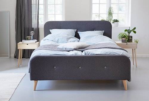 Ліжко KONGSBERG 140x200см сірий