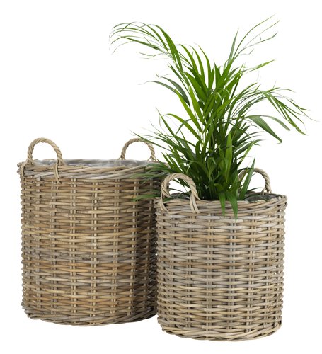 Planter basket SANSEBIE D50/40 kubu natural 2pcs/set