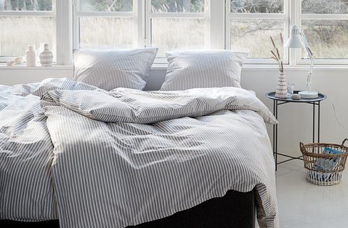 Duvet cover set SUS Yarn dyed KNG grey