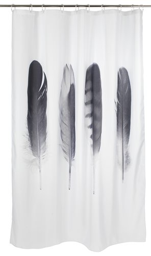 Cortina de ducha TOTRA 150x200 negro/blanco
