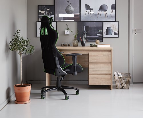 Chaise gaming LAMDRUP noir/vert