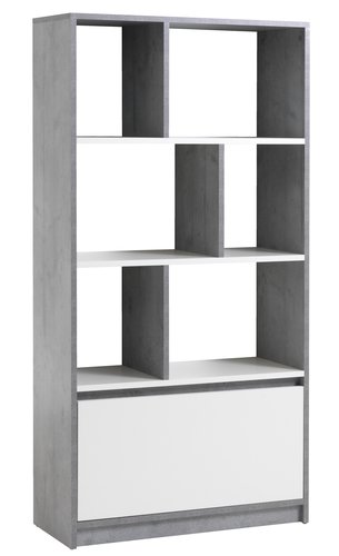 Bücherregal BILLUND weiß/beton JYSK