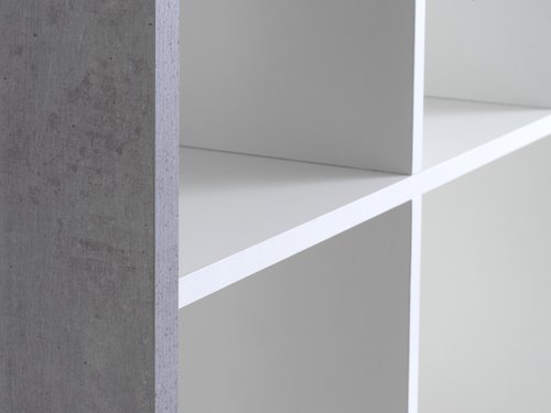 Dělící stěna HALDAGER 16polic beton/bílá
