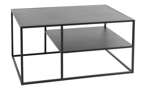 Coffee table VIRUM 60x90 w/shelf black