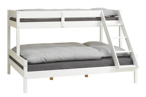 Stapelbed VESTERVIG 90/150x200 inclusief ladder wit