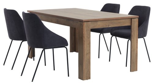 Jedilniška miza VEDDE 90x160 divji hrast