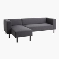 Sofa m/sjeselong KARISE grå