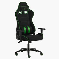 Gamer-stol LAMDRUP sort/grøn