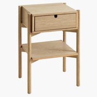 Bedside table DALBY 1 drawer 1 shelf oak