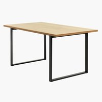 Jedálenský stôl AABENRAA 90x160 dub/čierna