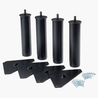 Sengeben Ø3,5xH15cm sort 4 stk/pk