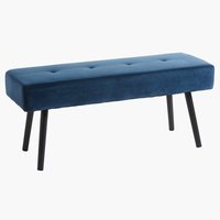 Banc RJUKAN velours bleu foncé