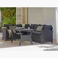 Lounge set ULLEHUSE 6 lugares preto