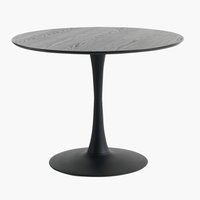 Τραπέζι τραπεζαρίας RINGSTED Ø100 μαύρος καπλαμάς φλαμουριάς