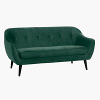 Sofa EGEDAL 2,5-pers. velour grøn