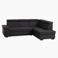 Γωνιακός καναπές-κρεβ. SAHL σκούρο γκρι