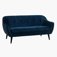 2,5-zitsbank EGEDAL donkerblauw velvet