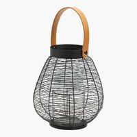 Lanterna HUBERTUS Ø22xA25cm preto