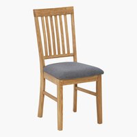 Krzesło HAGE tkanina szary/dąb