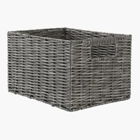 Basket CASPERSEN W20xL26xH16cm grey