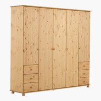 Kleiderschrank LYNE 248x224 gebeizt