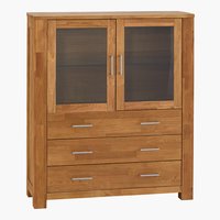 Vitrine OLDE 2 portas carvalho