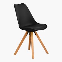 Chaise BLOKHUS noir/naturel