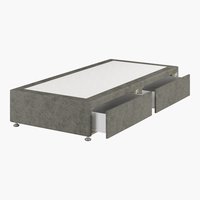 Divan base GOLD D10 2 Drawer Single Grey-50